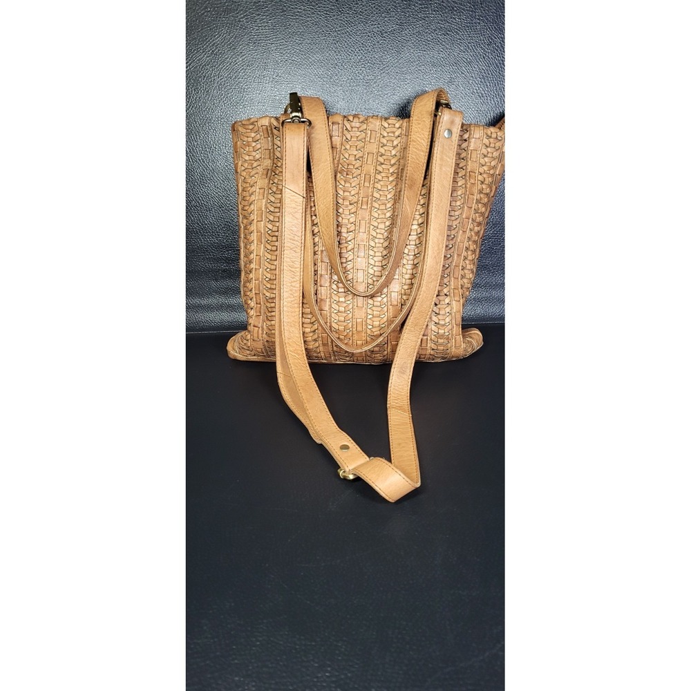 MILO Woven Genuine Leather Hobo Shoulder Bag Brown Handcrafted Canada Large